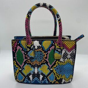 Fashion Nova Multi Color Mini Bag with Gold Crossbody Chain